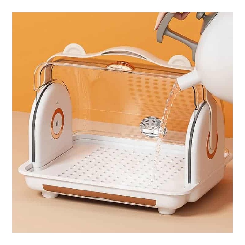 Égouttoir à Biberons Multifonctionnel avec Couvercle – Support de Séchage