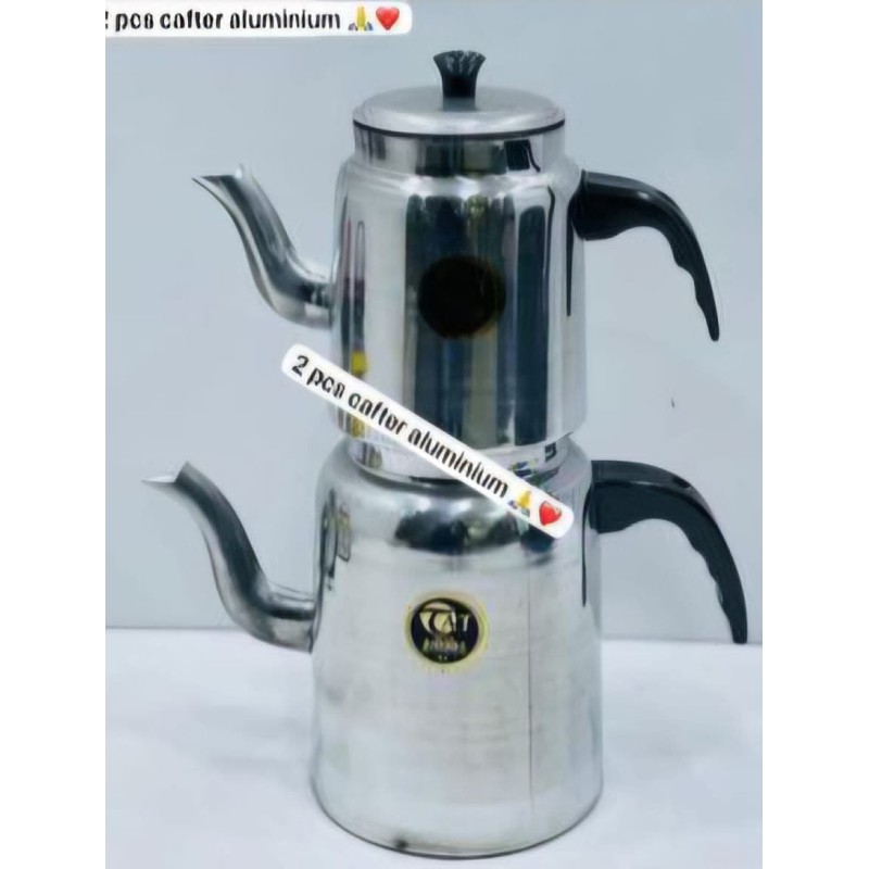 Ensemble de 2 Théières/Cafetières Barada – Aluminium – 2,5 L et 1 L