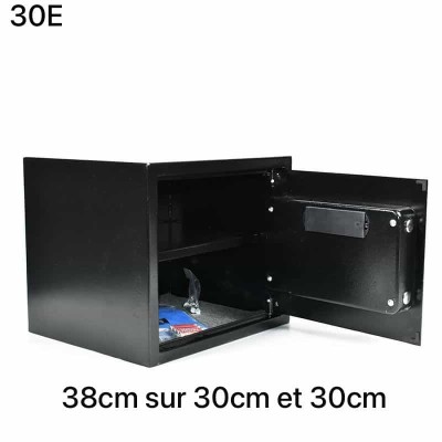 Coffre-Fort de Sécurité Électronique 30E – Porte Renforcée, Clé de Secours