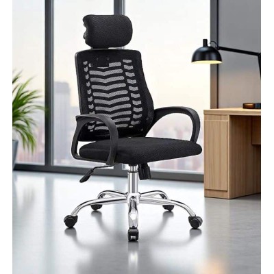 Fauteuil Professionnel en Maille Respirante avec Appui-Tête Ajustable