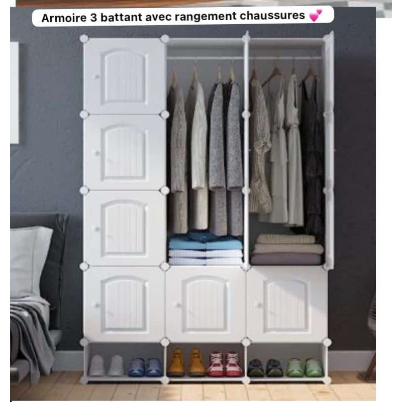 Armoire Modulaire  – Rangement Vêtements et Chaussures