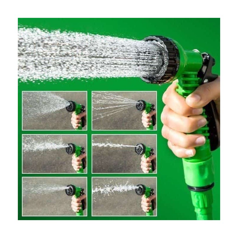 Tuyau Extensible 60 m avec Pistolet Multi -Jets et Adaptateurs