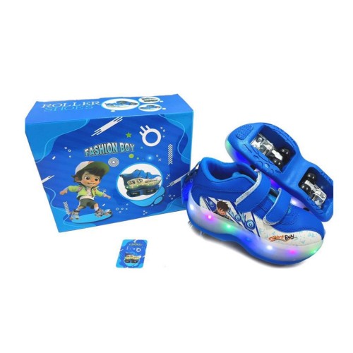 Baskets à Roulettes LED pour Enfants – Patins Lumineux 2-en-1, Idéal Cadeau Fille & Garçon