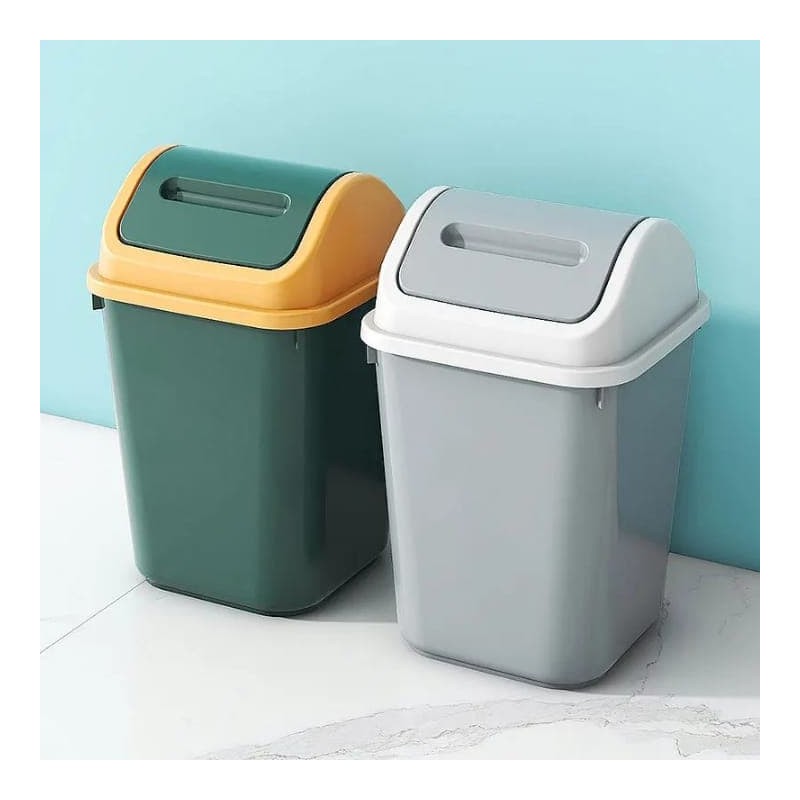 Poubelle en Plastique 12L avec Couvercle Basculant
