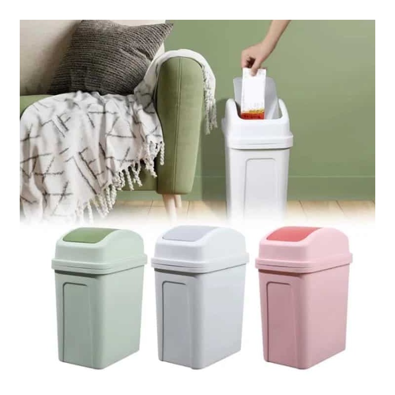 Poubelle en Plastique 12L avec Couvercle Basculant