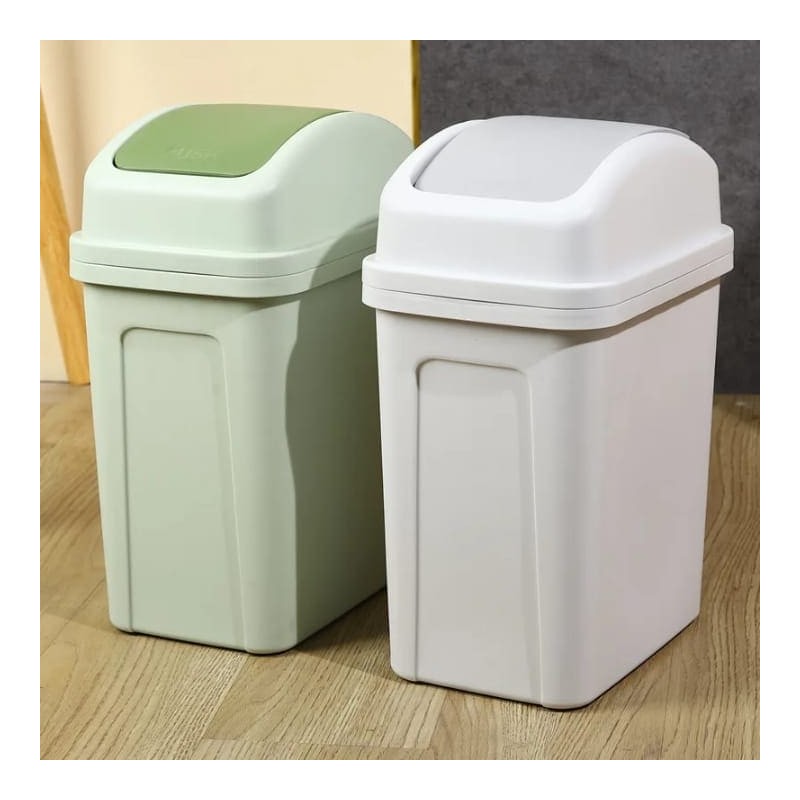 Poubelle en Plastique 12L avec Couvercle Basculant