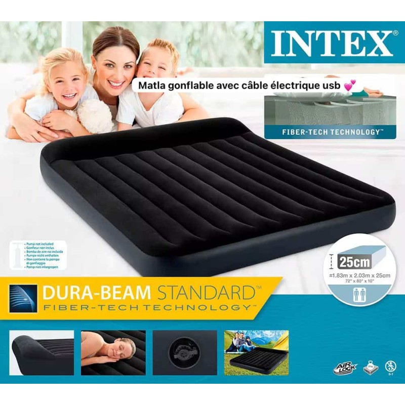 Matelas Gonflable Intex Dura-Beam Standard Fiber-Tech – Confort & Stabilité