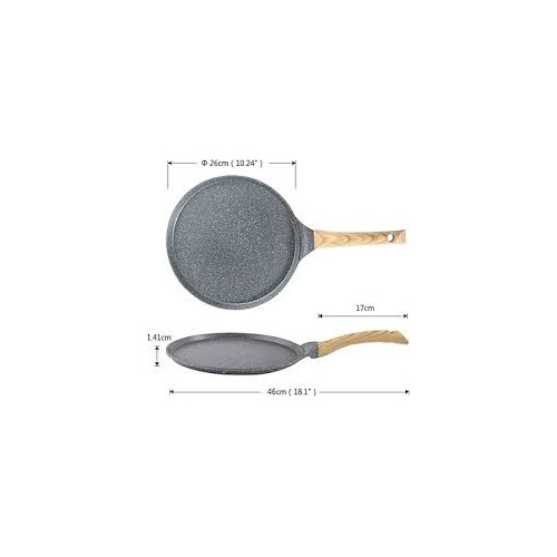 Poêle à Crêpes Ultra Antiadhésive – Légère, Durable et Confortable 26CM 2