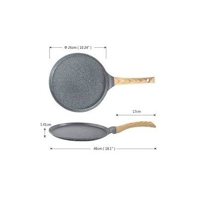 Poêle à Crêpes Ultra Antiadhésive – Légère, Durable et Confortable 26CM