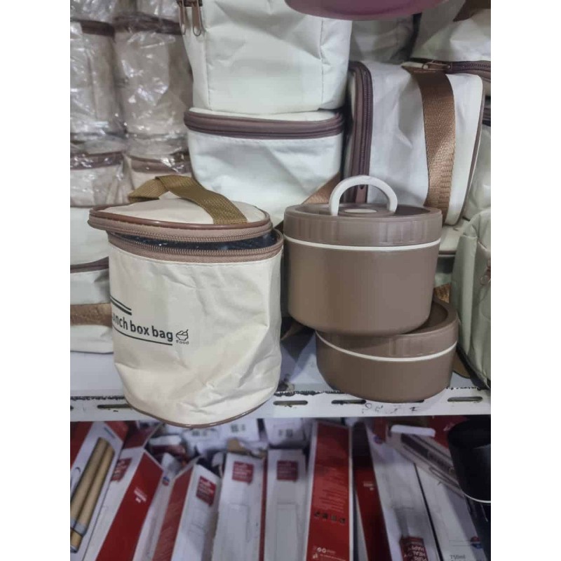 2 Boîtes à Lunch Isothermes en Acier Inoxydable avec Sac Thermique