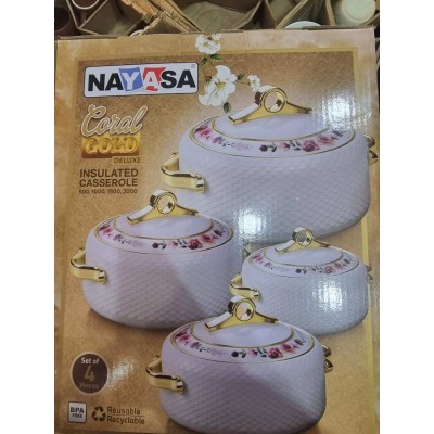 Bols Isothermes Nayasa (4 pièces) – Coral Gold Deluxe