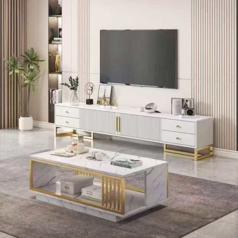 Meuble TV et Table Basse Design Contemporain – Style Moderne et Glamour