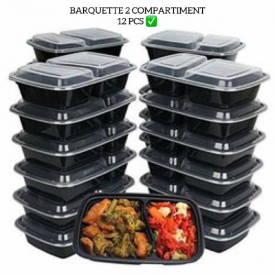 Barquette  2 compartiments  150 pièces