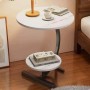 Table d’appoint moderne en C imitation marbre blanc – Gain de place