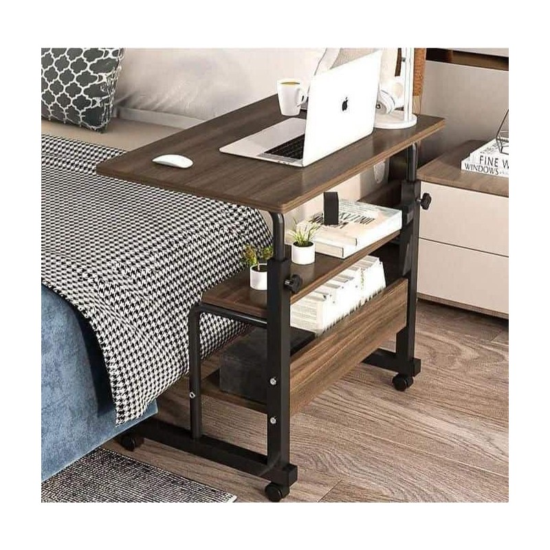Table portable réglable en hauteur avec étagère