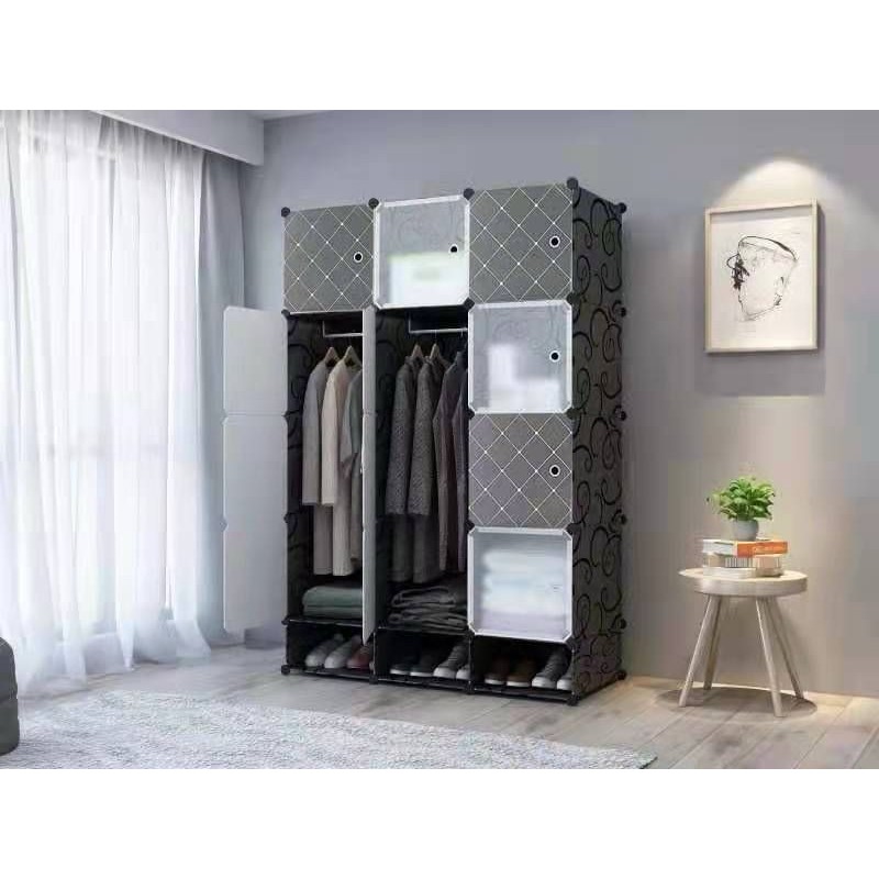 Armoire En Plastique De 3 Battants Avec Range Chaussures.
