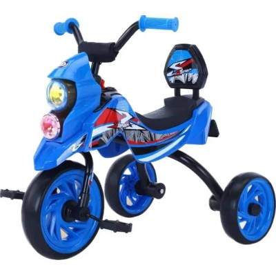 VELO Tricycle Enfant Style Moto  Lumières LED & Effets Musicaux – 2 à 4 Ans