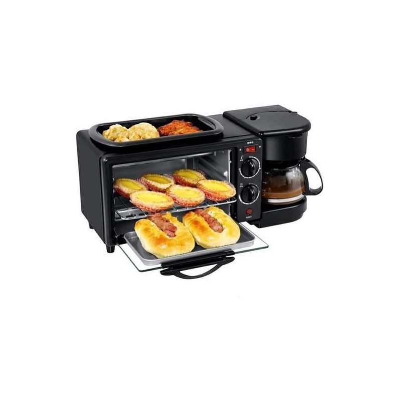 Machine 3 en 1 - Grille Pain Electrique  + machine à café