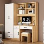 Bureau combiné avec armoire et bibliothèque – Ensemble de meubles multifonction en MDF blanc