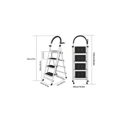 Escabeau en acier 5 marches – Stable, pliable et sécurisé