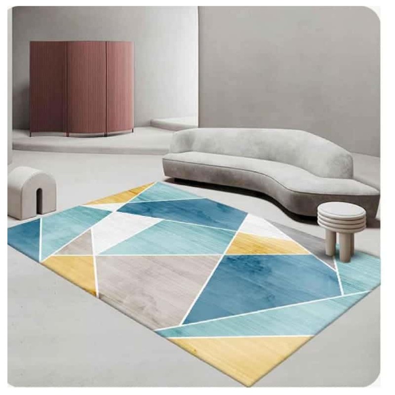 Tapis 3D Moderne  – Décoratif, Doux, Lavable & Antidérapant