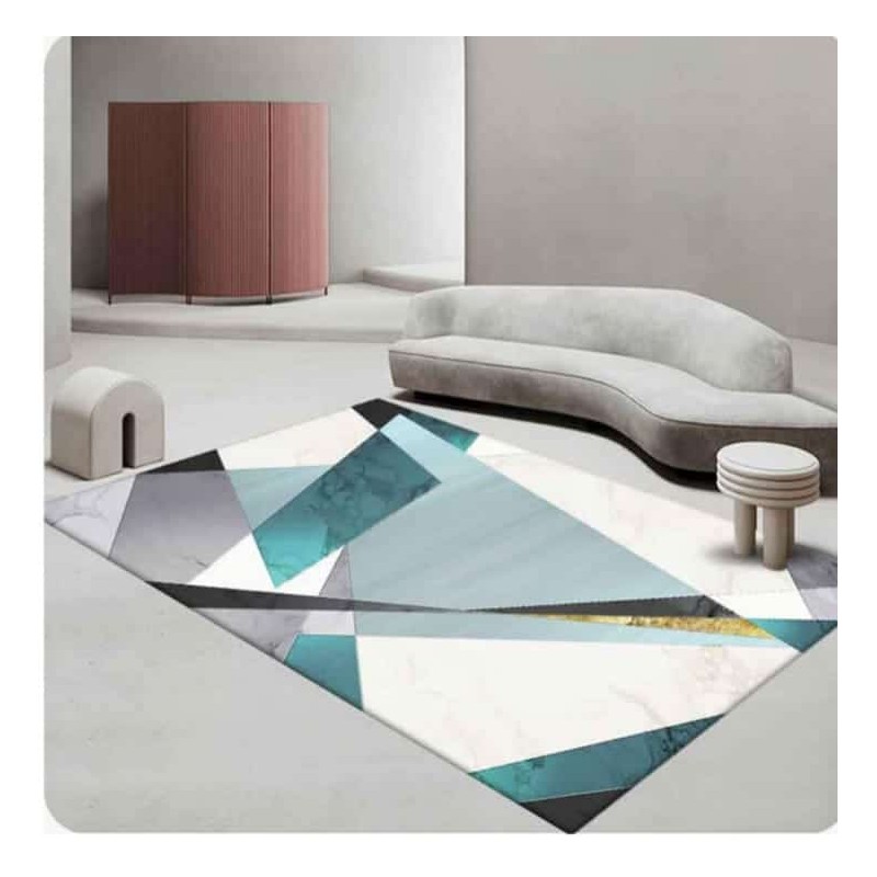 Tapis 3D Moderne  – Décoratif, Doux, Lavable & Antidérapant