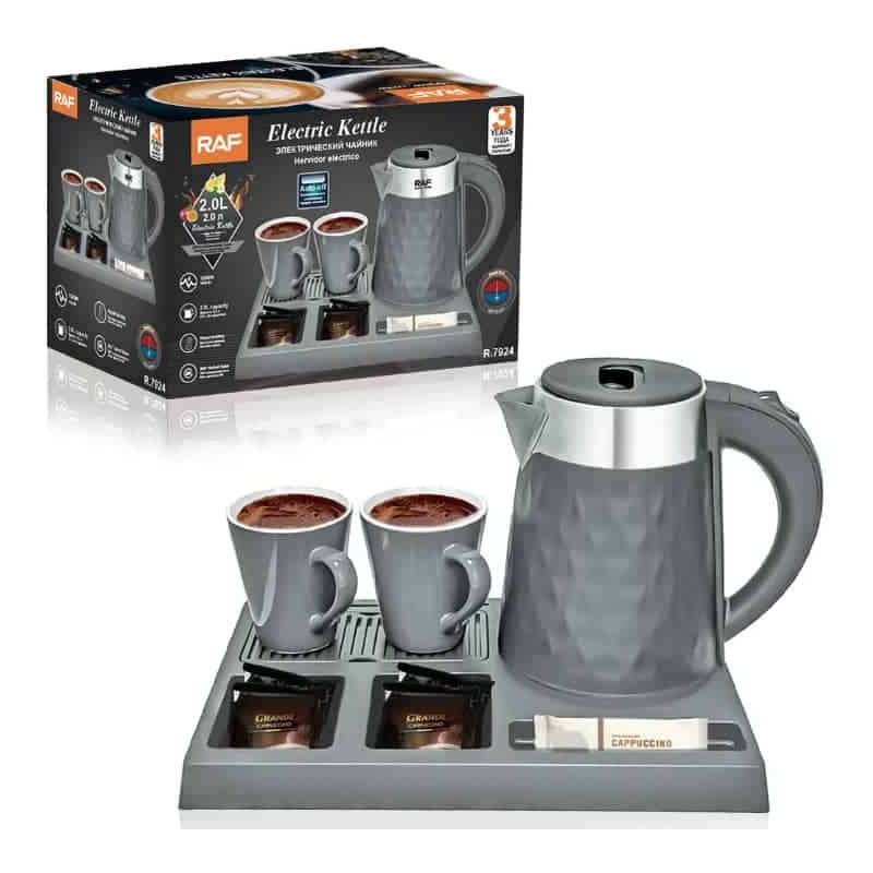 Ensemble Plateau de Bienvenue avec Bouilloire Électrique – 2,0 L