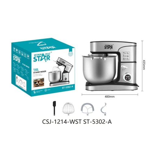 Robot Pâtissier Batteur Mélangeur  – 2800W, Bol Inox 16 Litres