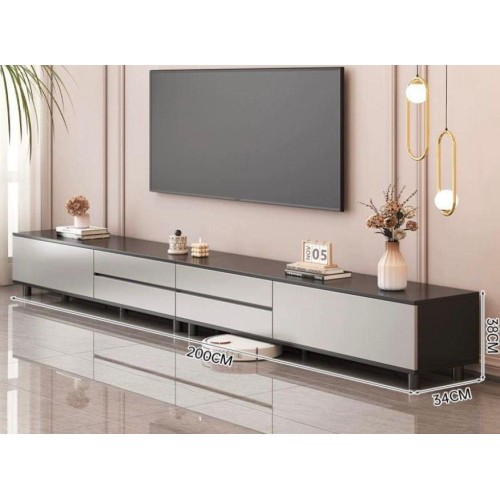 Meuble TV moderne avec tiroirs et portes de rangement – 1.60 Mètres