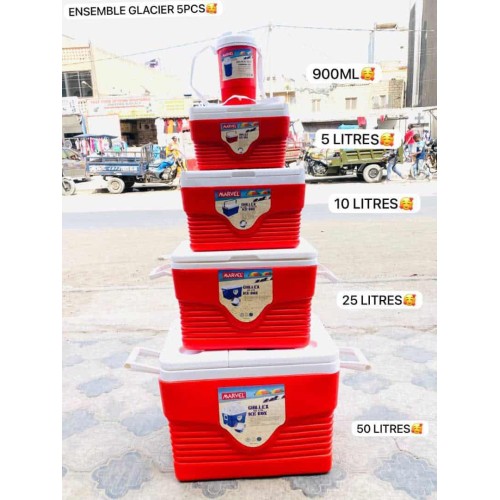 Glacières isothermes – Set de 5 pièces