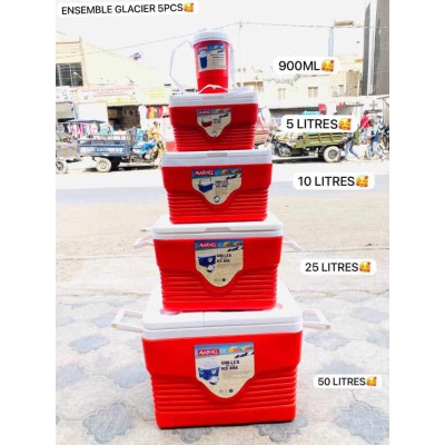 Glacières isothermes – Set de 5 pièces