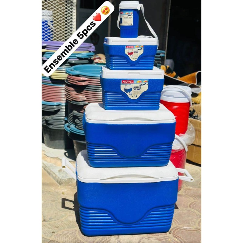 Glacières isothermes – Set de 5 pièces