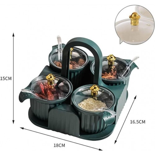Boîte d'assaisonnement de cuisine, 4 grilles a Condiments 2