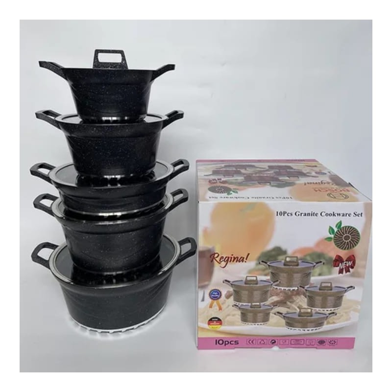 Batterie de cuisine en granite élégante et raffinée 5 pièces