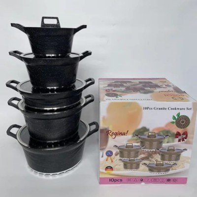 Batterie de cuisine en granite élégante et raffinée 5 pièces