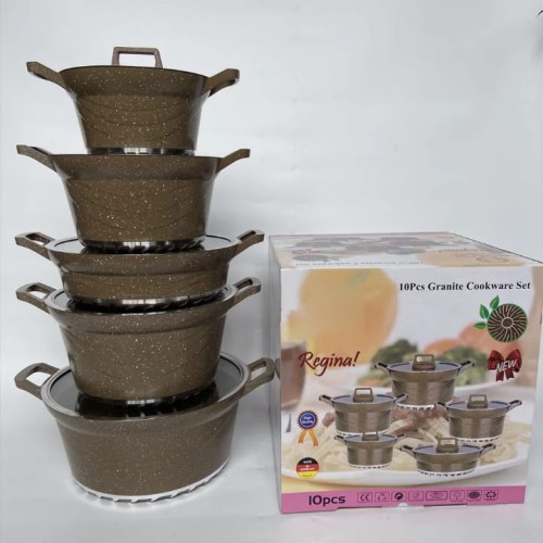 Batterie de cuisine en granite élégante et raffinée 5 pièces