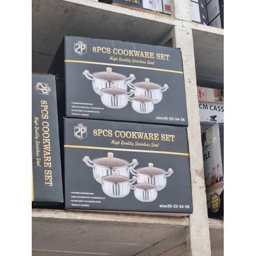 Batterie de Cuisine Inox 8 Pièces avec Couvercles – Qualité Premium 2