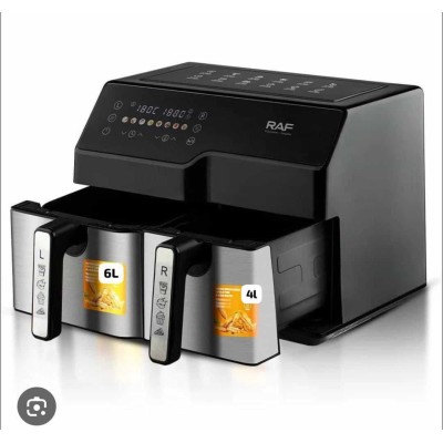 RAF Air Fryer R.5342 – Friteuse à Air Chaud 10L (6L + 4L), 2500W