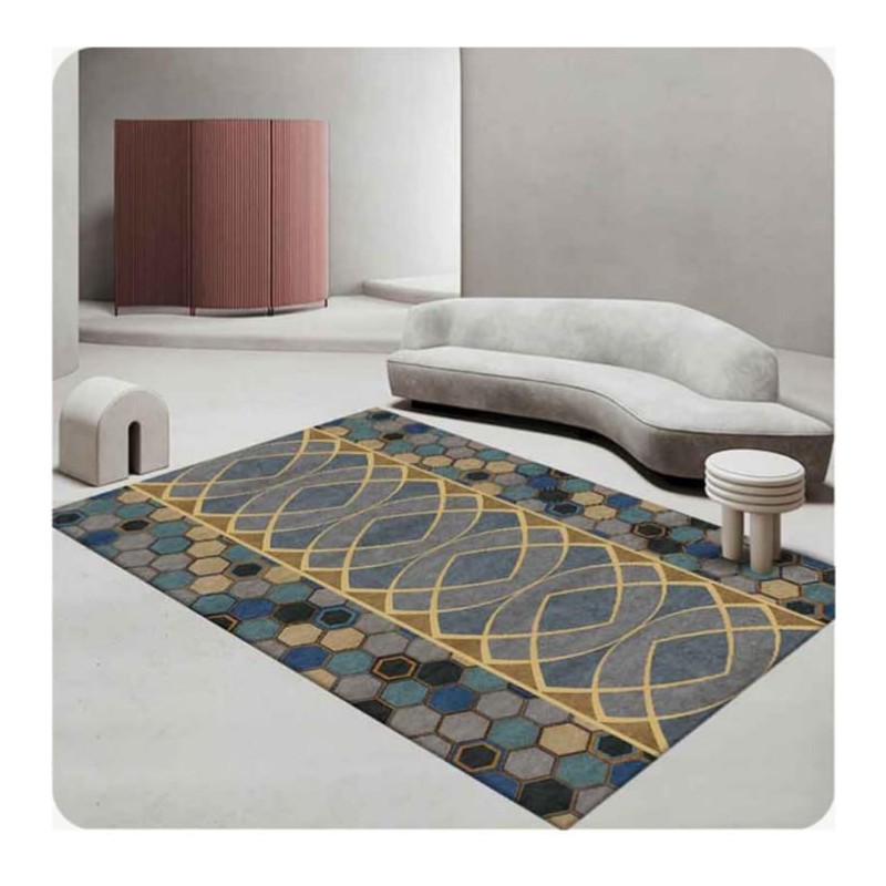 Tapis 3D Moderne  – Décoratif, Doux, Lavable & Antidérapant