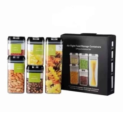 Lot de 5 Boîtes Hermétiques – Organisation Parfaite pour Votre Cuisine