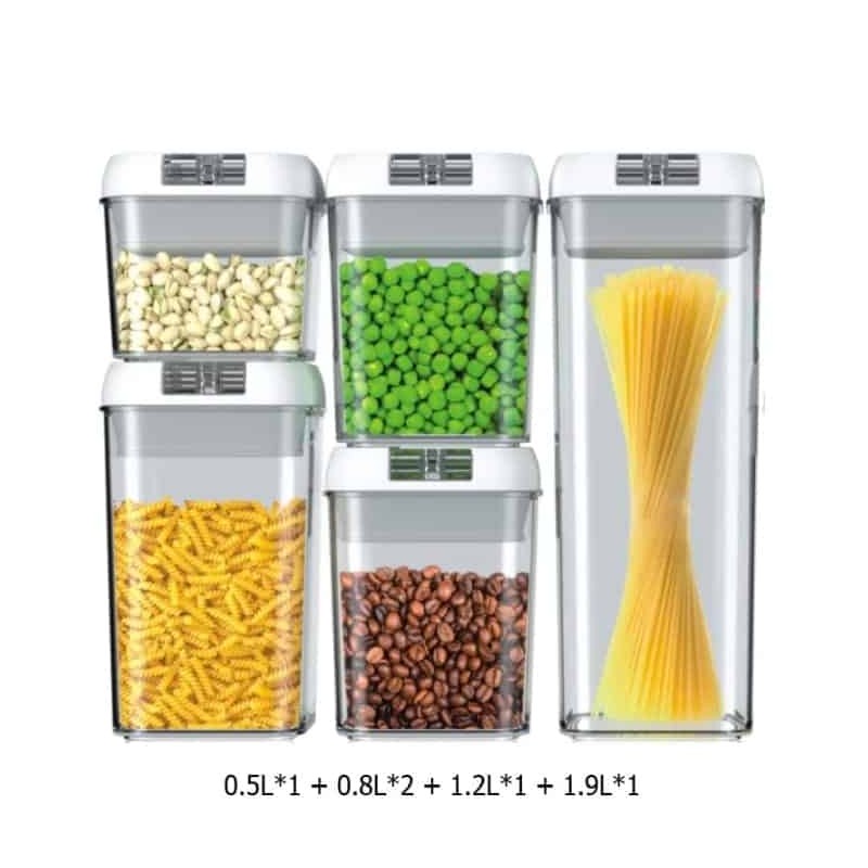Lot de 5 Boîtes Hermétiques – Organisation Parfaite pour Votre Cuisine