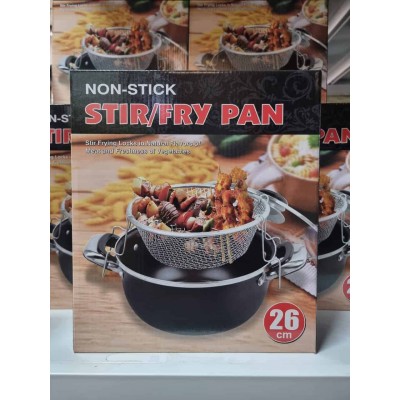 Poêle Friteuse 3-en-1 avec Couvercle – Frire, Bouillir et Cuire Vapeur