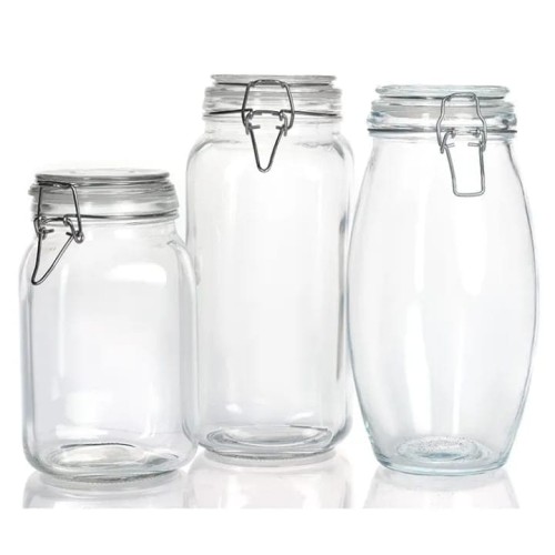 3 bocaux en verre avec fermeture à étrier – Idéal pour conserves et stockage 2