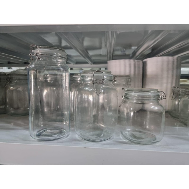 3 bocaux en verre avec fermeture à étrier – Idéal pour conserves et stockage