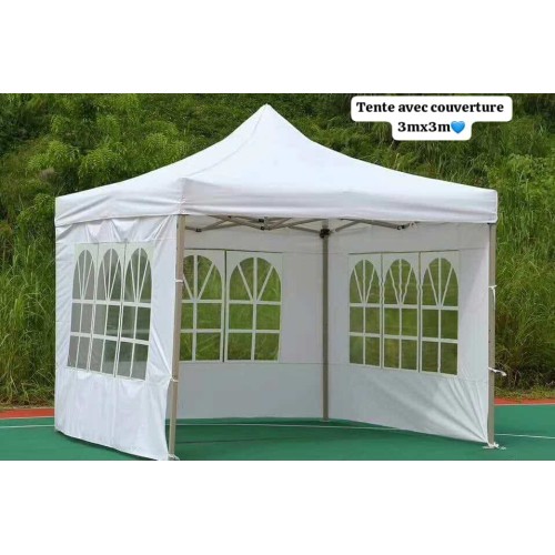 Tente pliante professionnelle 3x3m – Idéale pour mariage, buffet et lounge