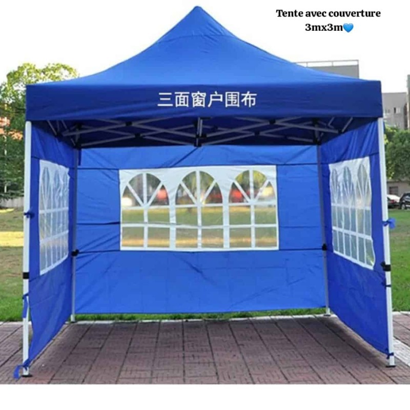 Tente pliante professionnelle 3x3m – Idéale pour mariage, buffet et lounge