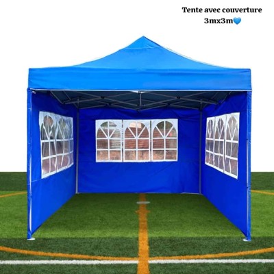 Tente pliante professionnelle 3x3m – Idéale pour mariage, buffet et lounge
