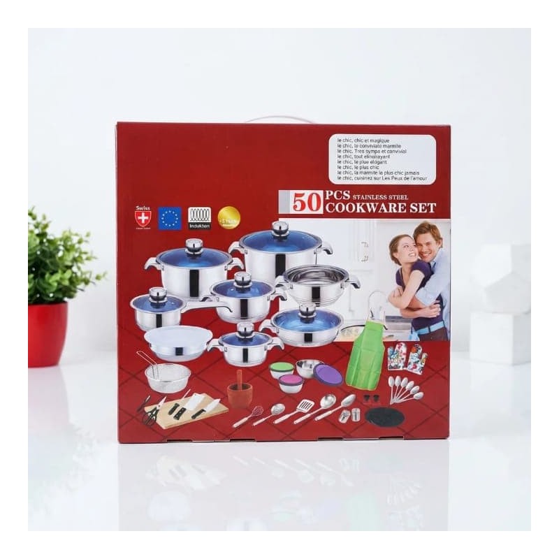 50 pièces en acier inoxydable  ustensiles de cuisine