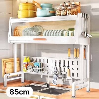 Égouttoir Étagère Blanc À Vaisselle d'évier  de cuisine