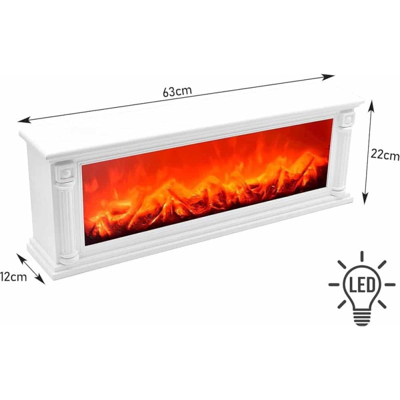 Cheminée Électrique Décorative HOME avec Effet Flamme LED